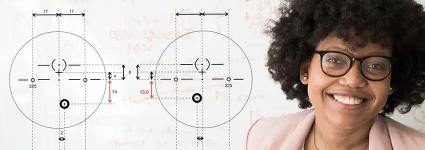 Hoya Progressive Lens Design with Binocular Harmonization feature. Shown are the changes in the height of the progression canal.