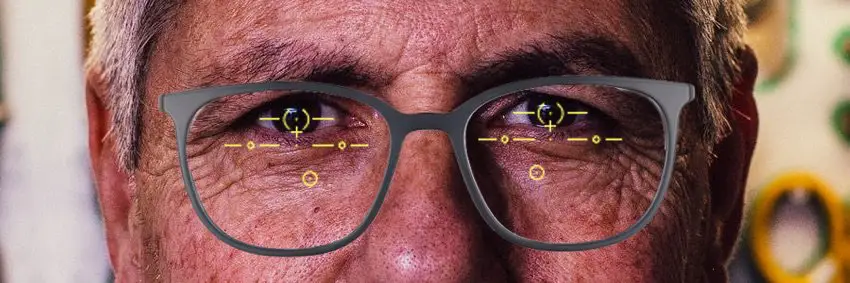 The picture shows progressive glasses that are centered too low. This will be a problem for reading