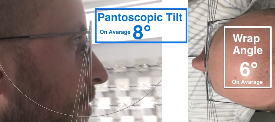 the picture shows which measurements the optician needs to make when progressive lenses are made