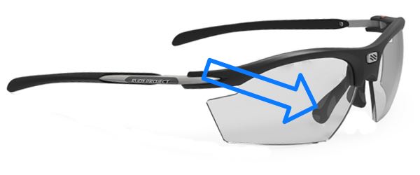 the picture shows the frame Rydon from Rudy project which is ideal for Progressive lenses for cycling